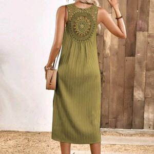 Women's SHEIN Olive Green Long Dress Size S